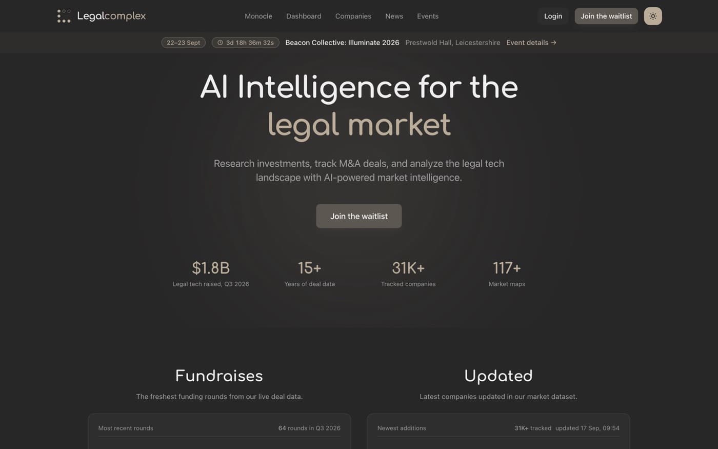 The Legalcomplex homepage.
