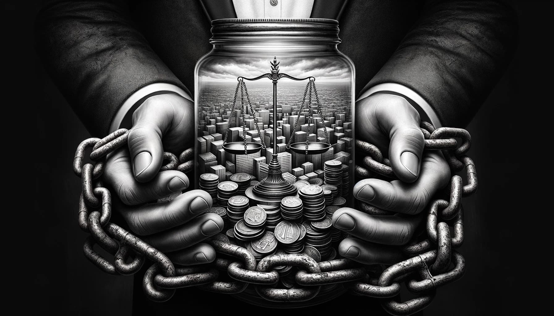 DALL·E jar filled with coins