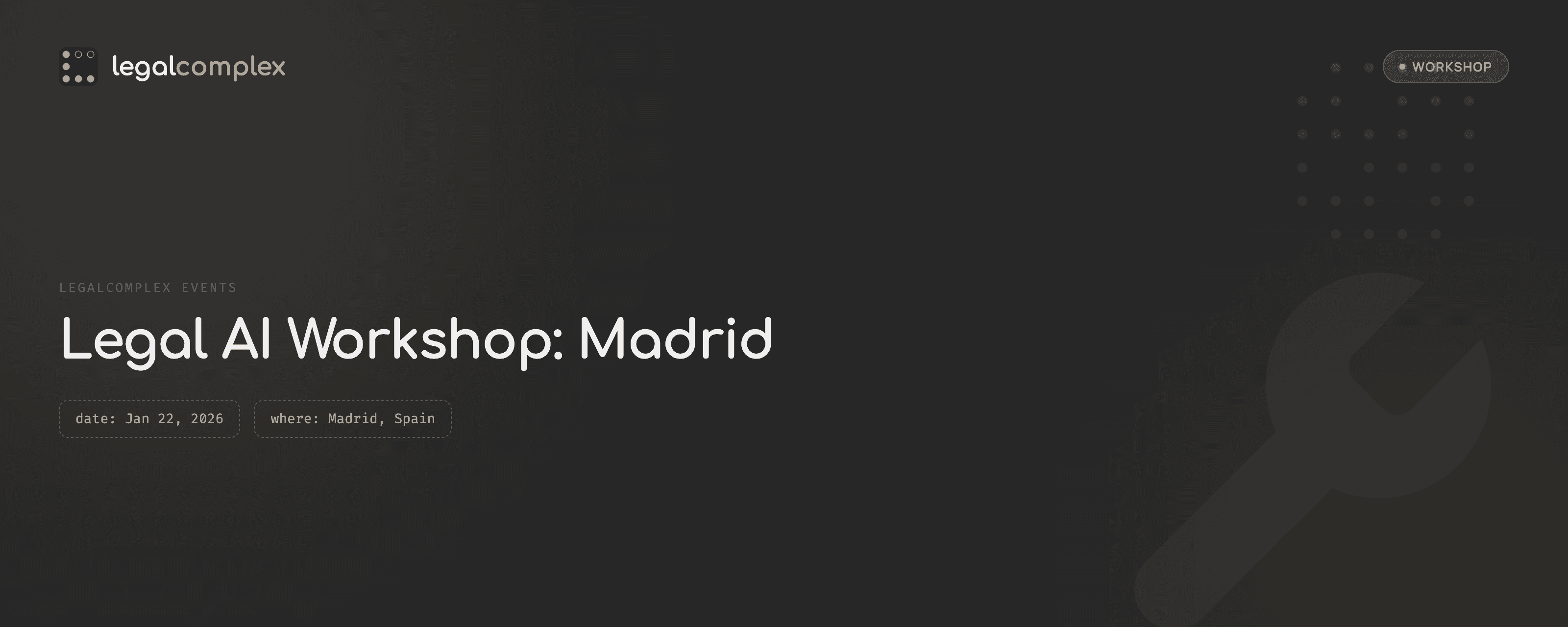 Legal AI Workshop: Madrid