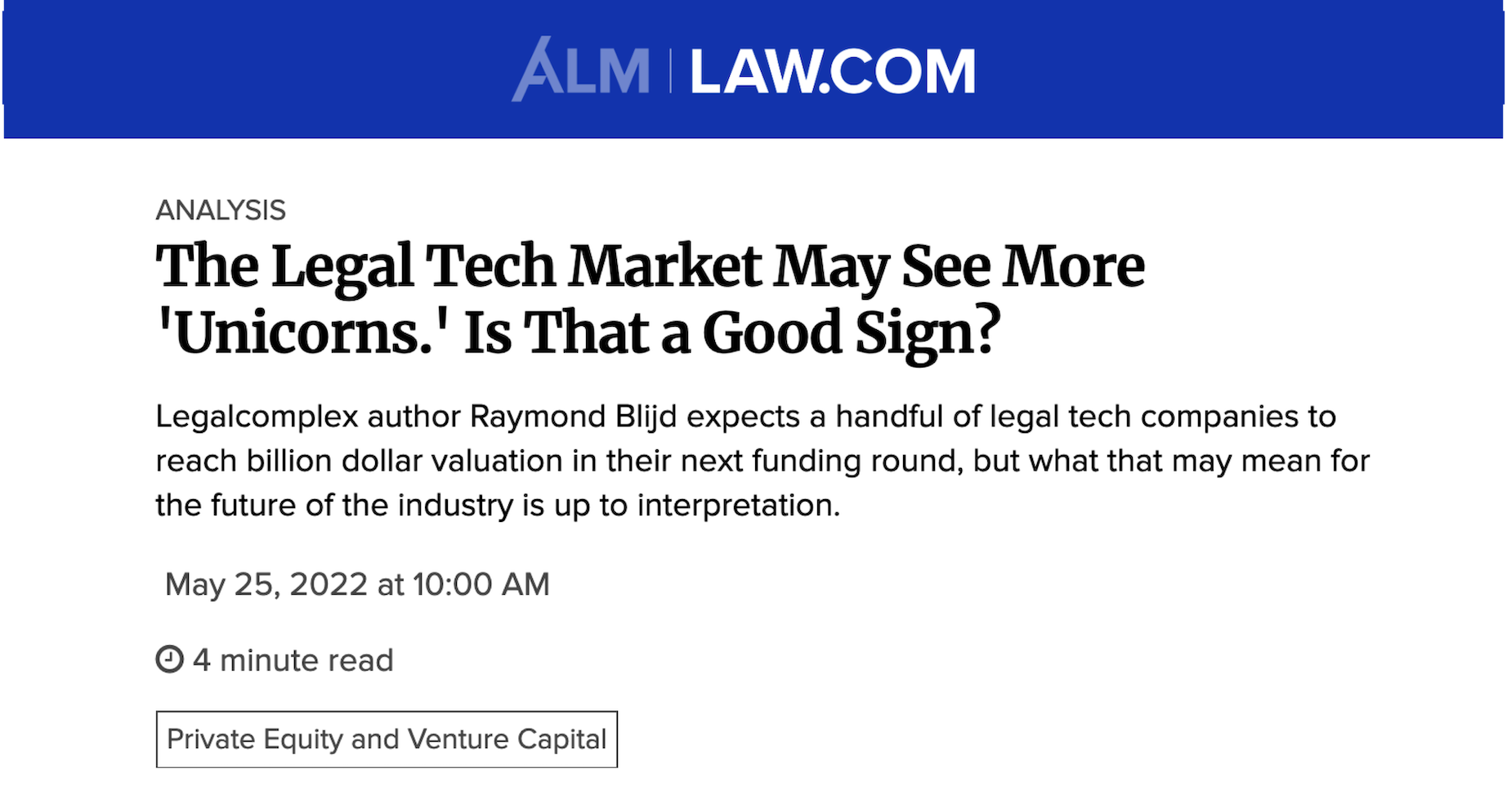 Legal tech Unicorn