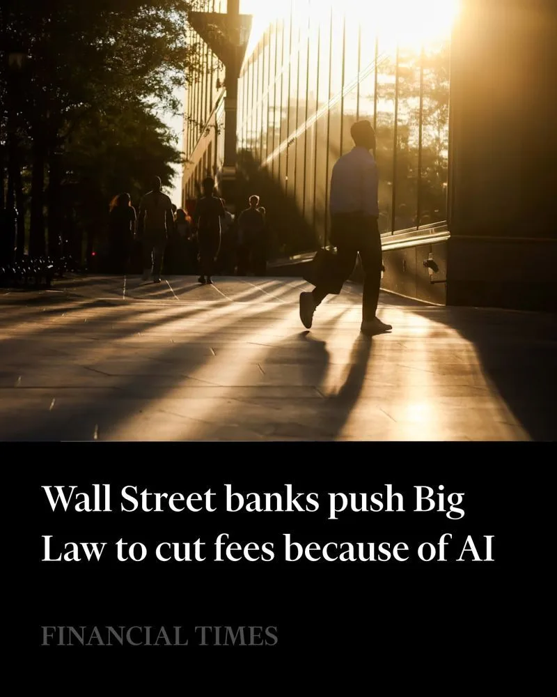 The Financial Times reports say banks are pushing to cut legal fees because of AI. Not going to happen, here’s why: