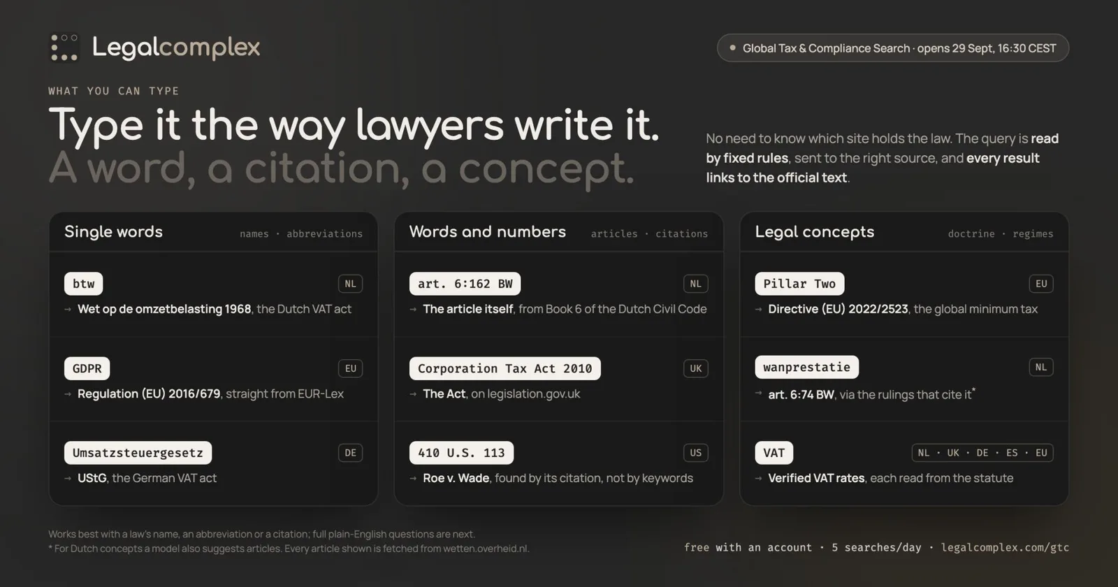Why Global Tax & Compliance? Well, sometimes I need a quick lookup in simple words...no AI required